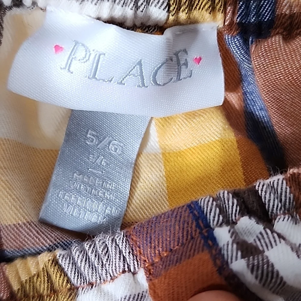 The Children's Place Plaid Blouse Size 5/6